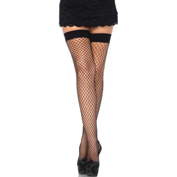 Leg Avenue fishnet thigh highs sort one size
