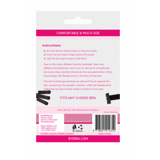 Bye Bra rygstropper sort