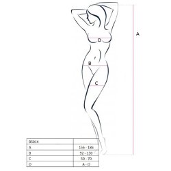 PASSION bs014 bodystocking hvid one size