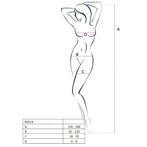 PASSION bs014 bodystocking hvid one size