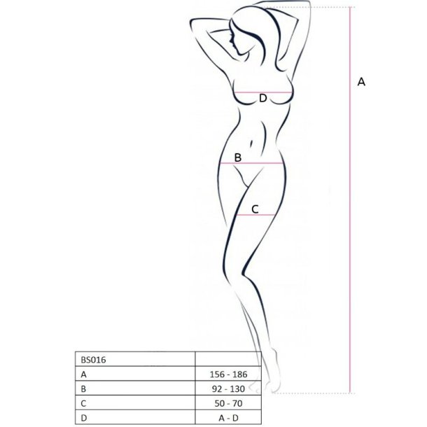 PASSION bs016 bodystocking hvid one size