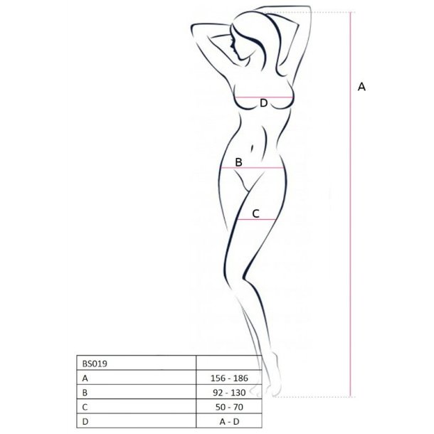 PASSION bs019 bodystocking sort one size