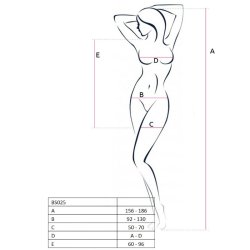 PASSION bs025 bodystocking kjole hvid one size