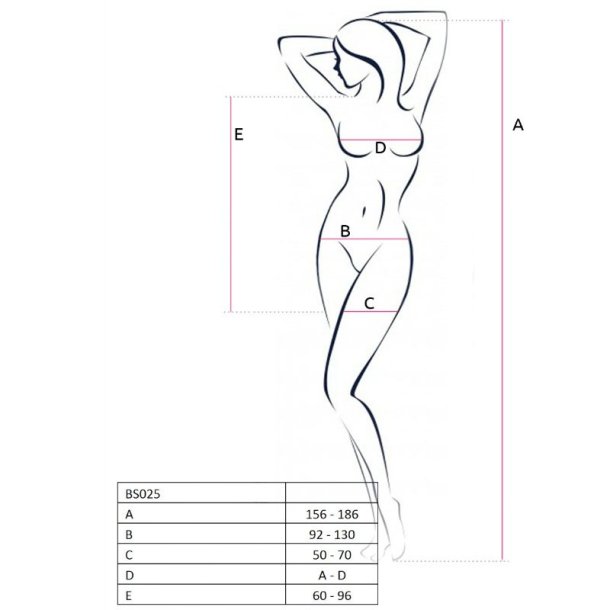 PASSION bs025 bodystocking kjole hvid one size
