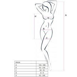 PASSION BS026 bodystocking kjole sort one size