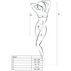PASSION bs027 bodystocking kjole stil hvid one size