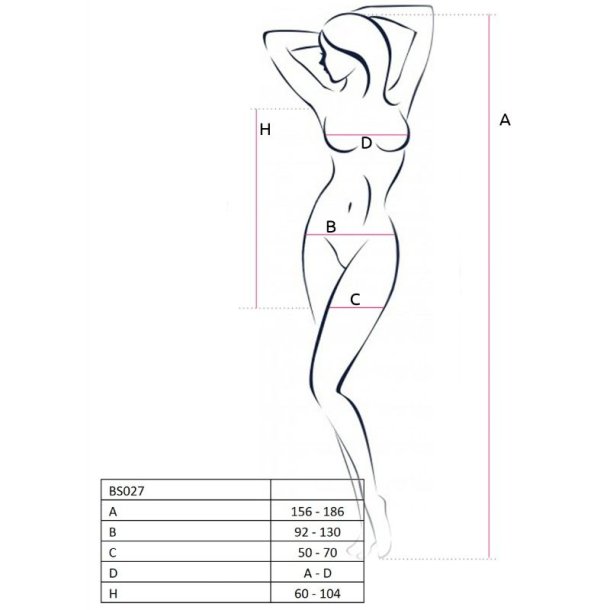 PASSION bs027 bodystocking kjole stil hvid one size