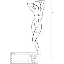 PASSION bs032 bodystocking hvid one size