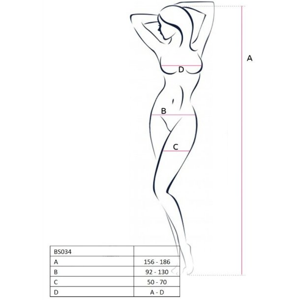 PASSION bs034 bodystocking sort one size