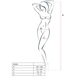 PASSION bs038 bodystocking hvid one size