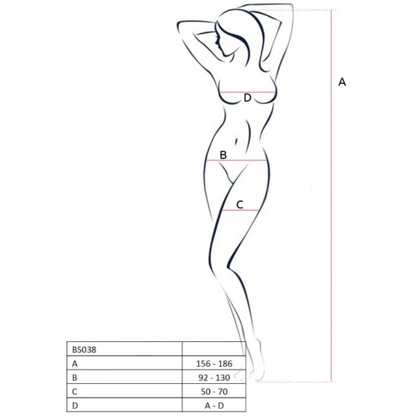 PASSION bs038 bodystocking hvid one size