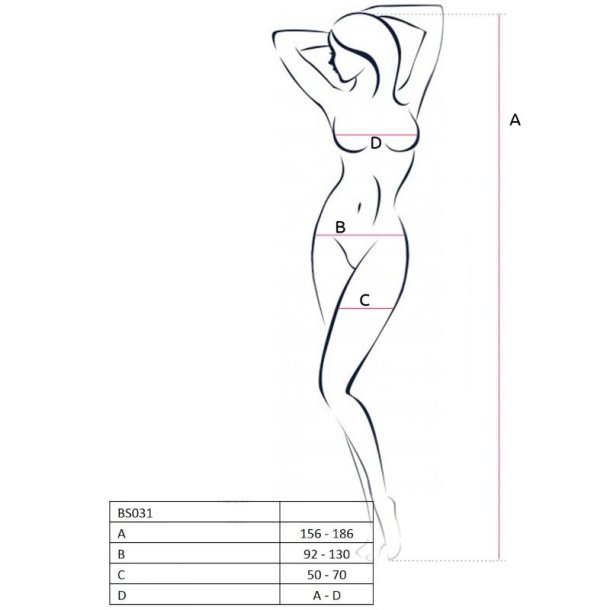 PASSION BS031 bodystocking r�d one size