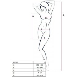 PASSION BS027 bodystocking kjole sort one size