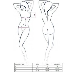 PASSION candace hvid s�t str. L/XL