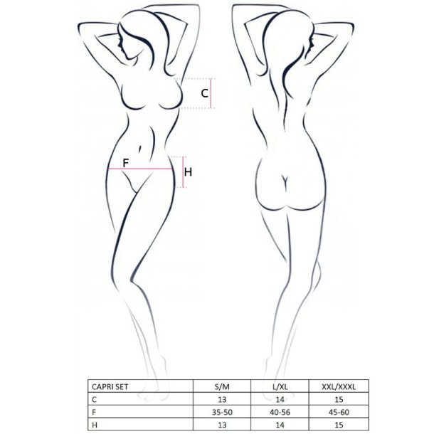 PASSION capri black 3-pieces str. S/M