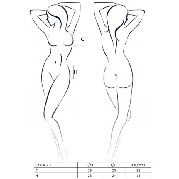 PASSION sayla 3-pieces s�t sort S/M