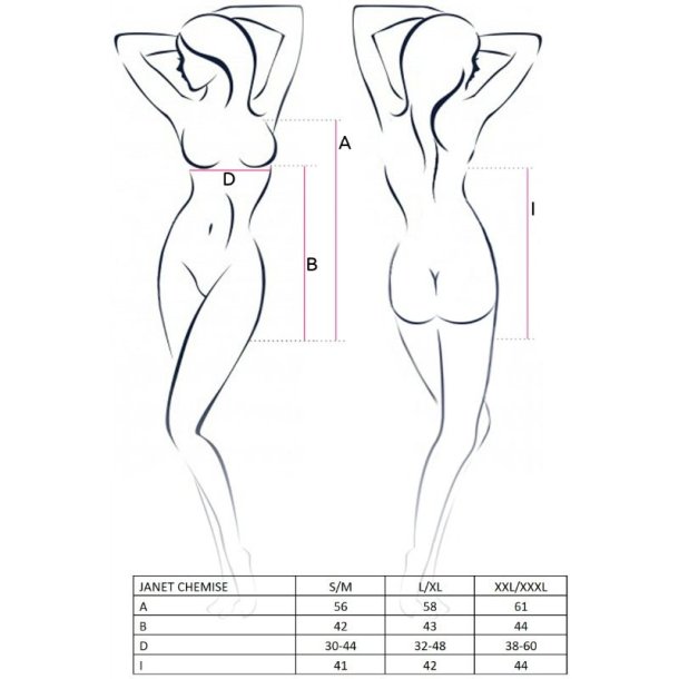 PASSION janet chemise hvid S/M