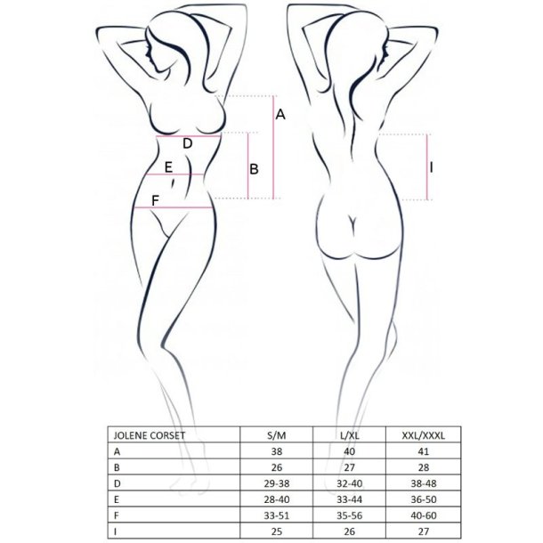 PASSION jolene korset sort L/XL