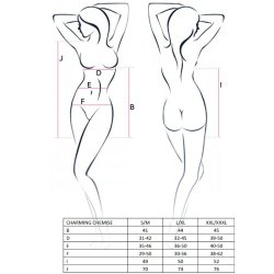 PASSION charmerende chemise sort L/XL