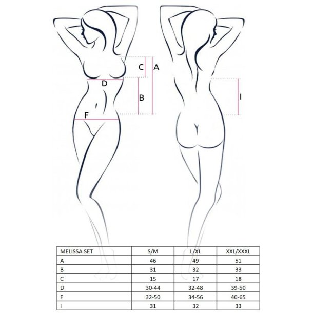 PASSION melissa 3-pieces s�t L/XL