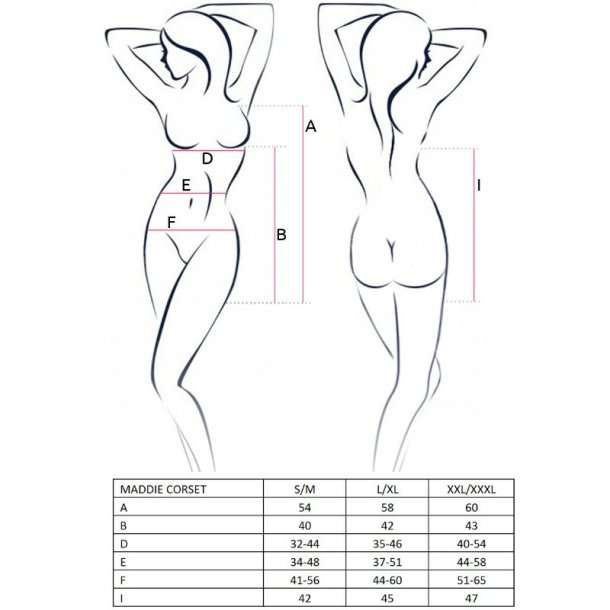 PASSION maddie korset sort S/M