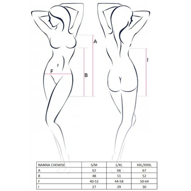PASSION nanna chemise sort L/XL