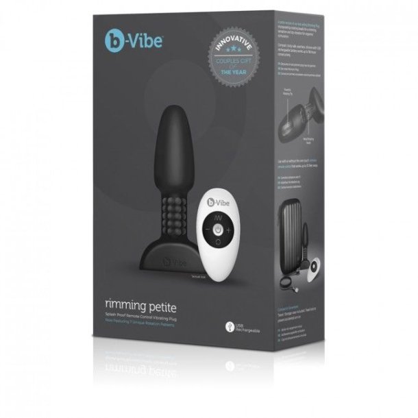 B-Vibe rimming petite remote control plug sort