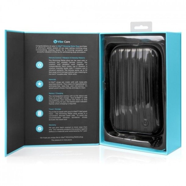 B-Vibe rimming petite remote control plug sort