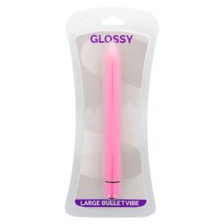 Glossy slank vibrator deep rose