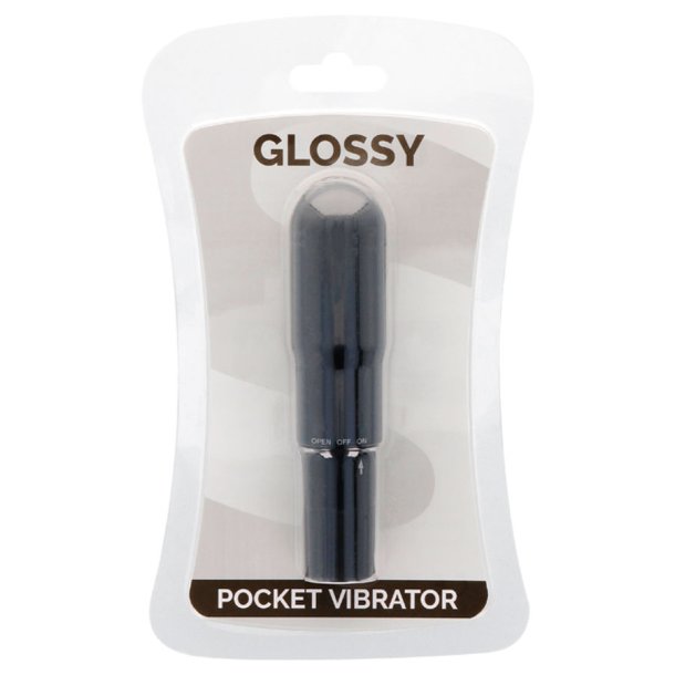 Glossy lommevibrator sort