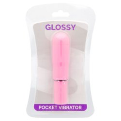 Glossy lommevibrator deep rose