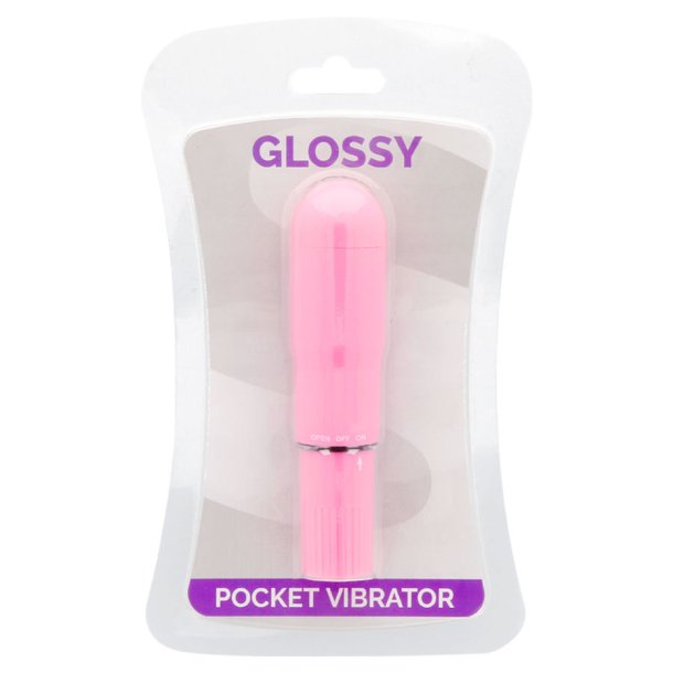 Glossy lommevibrator deep rose