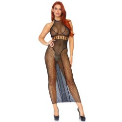 Leg Avenue halterneck backless net dress one size