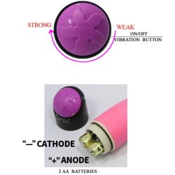 Baile farverig sex realistisk vibrator lyser�d 23 cm