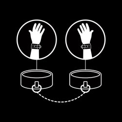 Fetish Submissive h�ndjern vegansk l�der