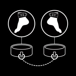 Fetish Submissive ankelmanschetter vegansk l�der