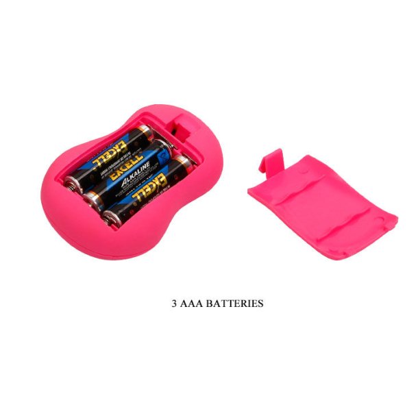 Baile butterfly strap-on vibrator double stimulates pink