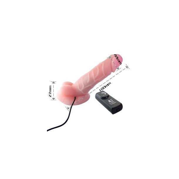 Baile realistic skin dildo with remote