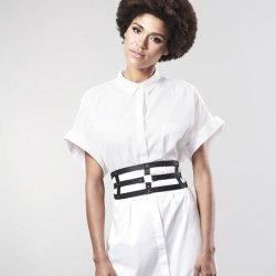 Bijoux Maze bredt b�lte harness i sort 