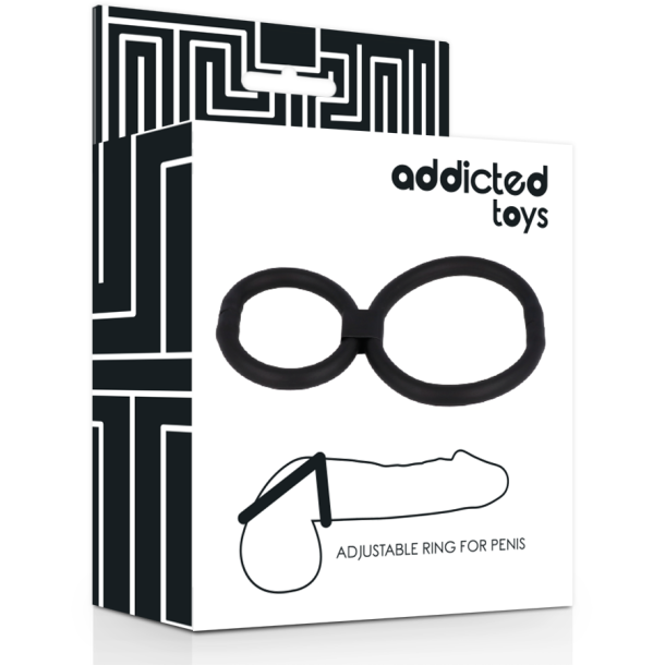 Addicted Toys fleksibel penis og kuglering black