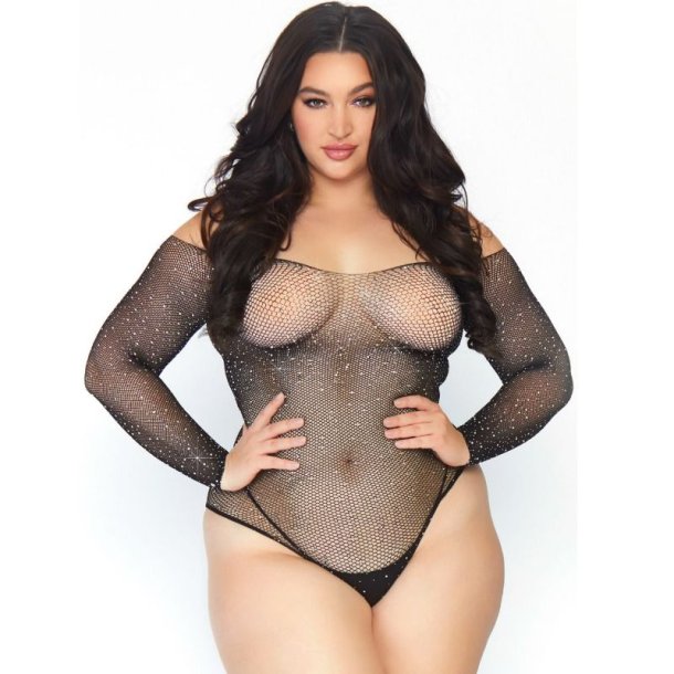 Leg Avenue crystal fishnet bodystocking 1X/2X