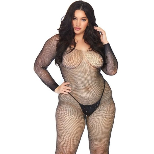 Leg Avenue crystal net body stocking 1X/2X