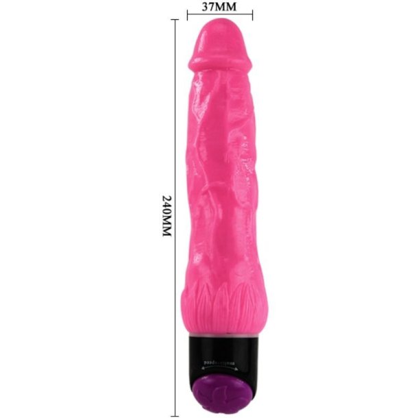 Baile farverig sex realistisk vibrator lilla 24 cm