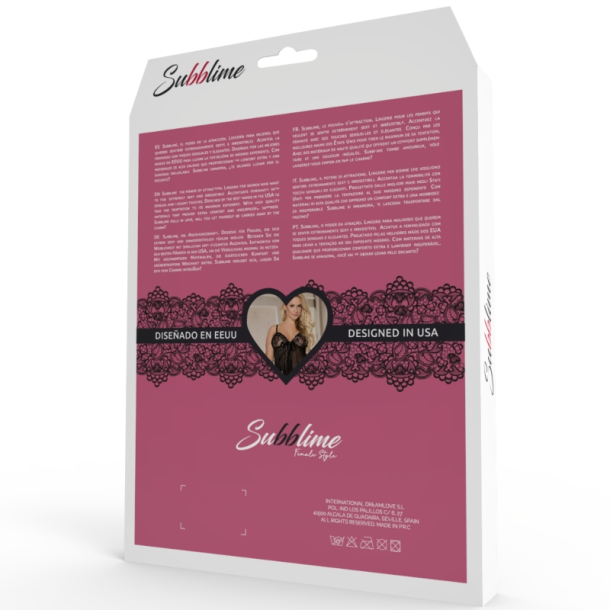 Subblime chemise-garterb�lte med sl�jfer L/XL