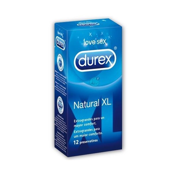 Durex natural XL 12 stk kondomer