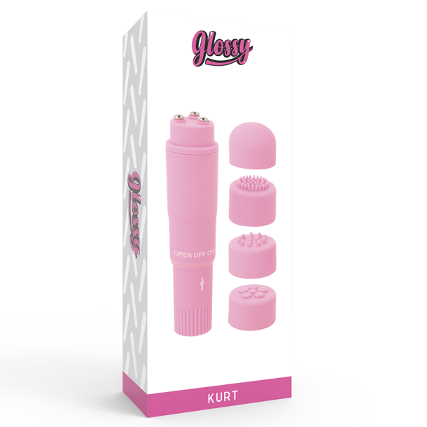 Glossy Kurt pocket massager pink
