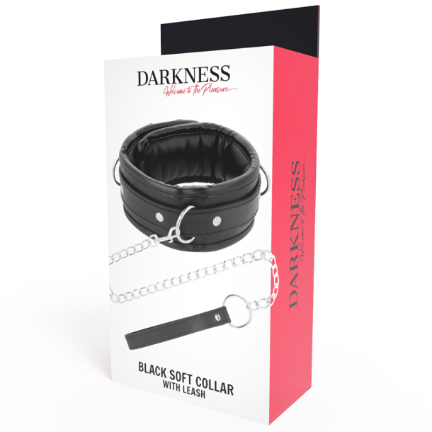 Darkness sort bl�d collar med snor l�der