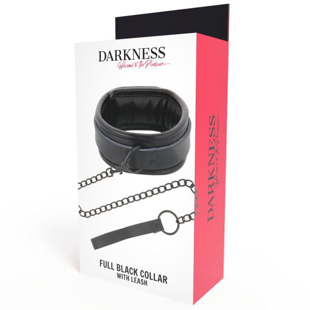 Darkness sort collar med snor
