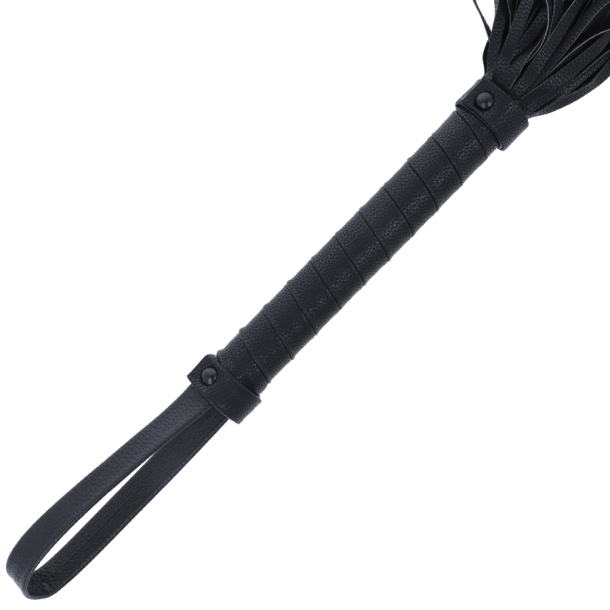 Darkness sort flogger 42 cm l�der