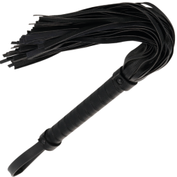 Darkness sort flogger 42 cm l�der